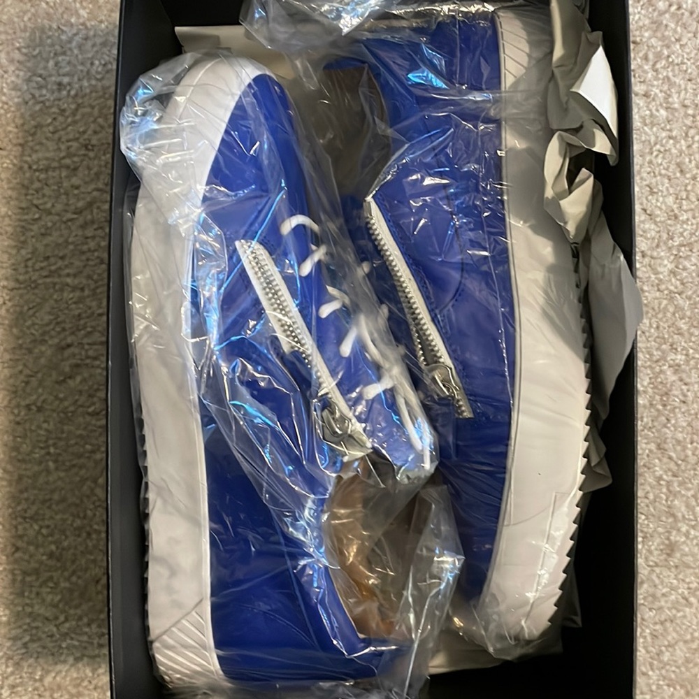 Giuseppe Zanotti Francia (Royal Blue) Leather Sneakers